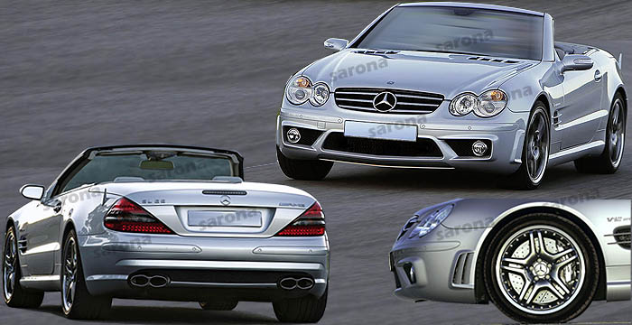 Custom Mercedes SL  Convertible Body Kit (2003 - 2008) - $1750.00 (Manufacturer Sarona, Part #MB-064-KT)
